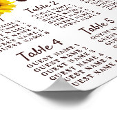 ひまわり第1期誕生日シーティングチャート ポスター (角)