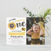 ひまわり第1誕生日写真招待状 招待状 (スタンド正面)