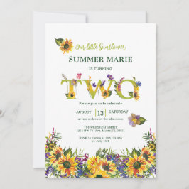 ひまわり第2誕生日招待状 招待状