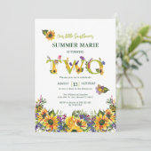 ひまわり第2誕生日招待状 招待状 (スタンド正面)