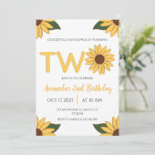 ひまわり第2誕生日招待 招待状 (スタンド正面)