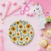 ひまわり紙とパーティープレート ペーパープレート (パーティー)