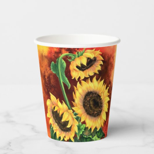 ひまわり紙カップ 紙コップ (裏面)