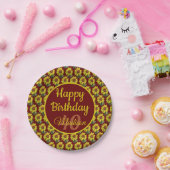 ひまわり紙プレート – オプションのパーソナライズ ペーパープレート (パーティー)