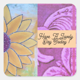 ひまわり素敵な日 スクエアシール