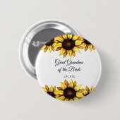 ひまわり素晴らしおばあちゃん花嫁フローラ 缶バッジ (正面&裏面)