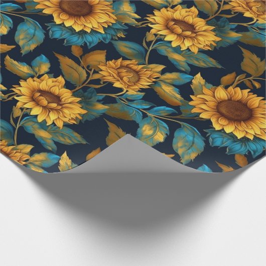 ひまわり素晴らしすべての行事 ラッピングペーパー (角)