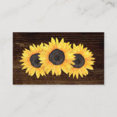 ひまわり素朴おむつラッフルベビーシャワーカード 名刺 (裏面)