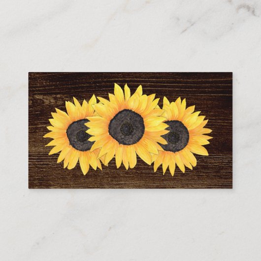 ひまわり素朴おむつラッフルベビーシャワーカード 名刺 (裏面)