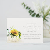 ひまわり素朴かぼちゃのフローラウェディングレセプション エンクロージャーカード (スタンド正面)