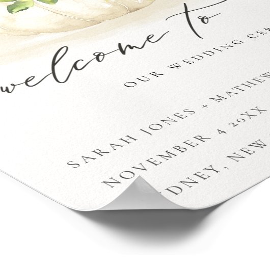 ひまわり素朴かぼちゃのフローラ水の色へようこそ ポスター (角)