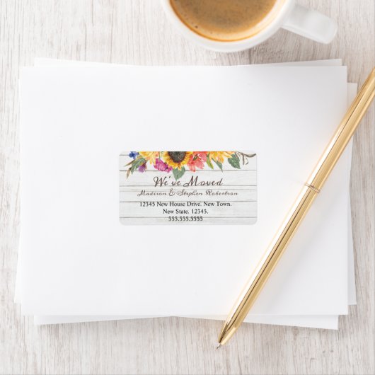 ひまわり素朴が新しく移動 |住所の変更 ラベル (インサイチュ)