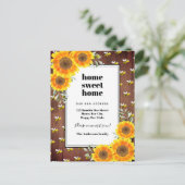 ひまわり素朴でぶつかったミツバチが新しい家を移動 案内ポストカード (スタンド正面)