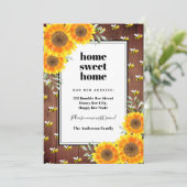 ひまわり素朴でぶつかったミツバチが新しい家を移動 案内状 (スタンド正面)