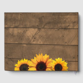 ひまわり素朴とウッド結婚ズゲストブック ゲストブック (裏面)