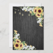ひまわり素朴とグレーウッドのフローラ結婚ズ 招待状 (裏面)