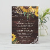 ひまわり素朴とストリングライトキンセアニェラ 招待状 (スタンド正面)