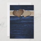 ひまわり素朴とネイビーブルーの結婚式招待状 招待状 (裏面)