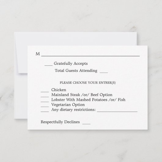 ひまわり素朴とバーガンディーパープルフローラと食事 出欠カード (裏面)