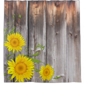 ひまわり素朴とバーンウッド シャワーカーテン (正面)