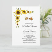 ひまわり素朴とビーブライダルシャワー 招待状 (スタンド正面)