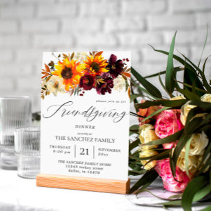 ひまわり素朴とブルゴーニュのフローラフレンドシップ 招待状