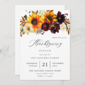 ひまわり素朴とブルゴーニュフローラ感謝祭 招待状 (正面/裏面)