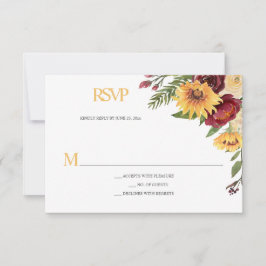 ひまわり素朴とブルゴーニュフローラ 出欠カード