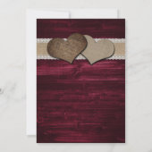 ひまわり素朴とブルゴーニュ結婚式招待状 招待状 (裏面)