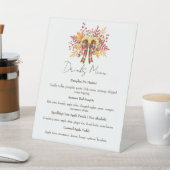 ひまわり素朴とプライド感謝祭ドリンクメニュー 台座サイン (インサイチュ)