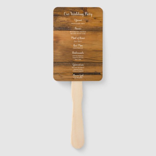 ひまわり素朴とベールの国の結婚式プログラム ハンドファン (裏面)