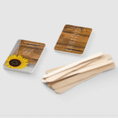 ひまわり素朴とベールの国の結婚式プログラム ハンドファン (組立なし)