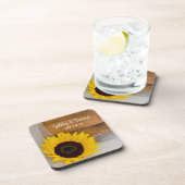 ひまわり素朴とベールの国の結婚式 コースター (右側)