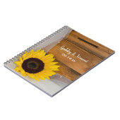 ひまわり素朴とベールの国の結婚式 ノートブック (左側)