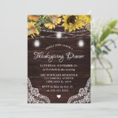 ひまわり素朴とメイスンジャイルライツサンクスギビング 招待状 (スタンド正面)