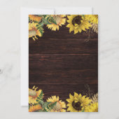 ひまわり素朴とメイスンジャイルライツサンクスギビング 招待状 (裏面)