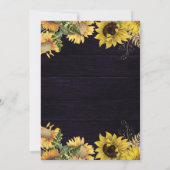 ひまわり素朴とメイソンの瓶ライト赤ちゃんシャワー 招待状 (裏面)