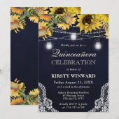 ひまわり素朴とメイソンジャールライトキンセアニェラ 招待状 (正面/裏面)