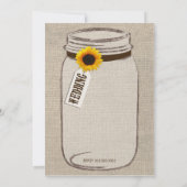ひまわり素朴とメイソンジャー結婚式招待状 招待状 (裏面)