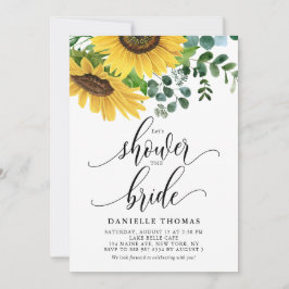 ひまわり素朴とユーカリブライダルシャワー 招待状