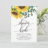 ひまわり素朴とユーカリブライダルシャワー 招待状 (スタンド正面)