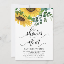 ひまわり素朴とユーカリ秋ベビーシャワー 招待状