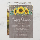 ひまわり素朴とライトカップルがシャワーを浴びる 招待状 (正面/裏面)