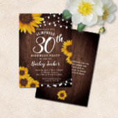 ひまわり素朴とライトサプライズ30歳の誕生日 招待状
