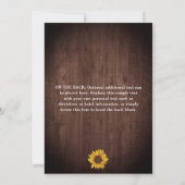 ひまわり素朴とライトサプライズ40歳の誕生日 招待状 (裏面)