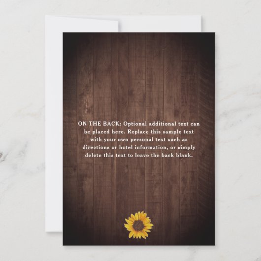 ひまわり素朴とライトサプライズ90誕生日 招待状 (裏面)