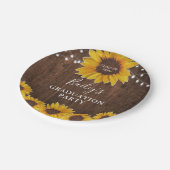 ひまわり素朴とライトフォト卒業パーティー ペーパープレート (アングル)