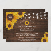 ひまわり素朴とライト卒業パーティー 招待状 (正面/裏面)