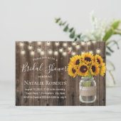 ひまわり素朴とラディバグバーンウッドブライダルシャワー 招待状 (スタンド正面)