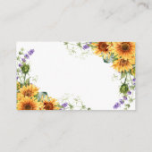 ひまわり素朴とラバンダーおむつラッフルカードW2 エンクロージャーカード (裏面)